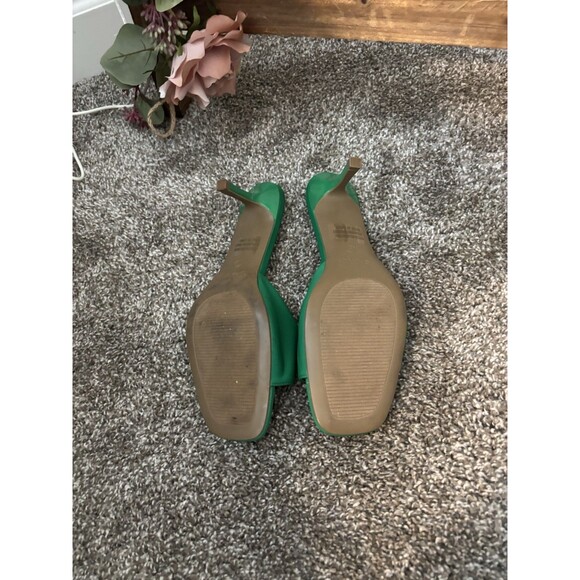 Shoe Land Low Heels Stiletto Heeled Slides, Open Toe One Band Slip-On Heeled - Picture 8 of 9